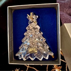 Mikasa “Heavenly Music” Lead Crystal Tree Bell Ornament - in original box